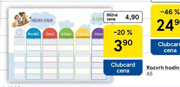 Rozvrh hodin A5