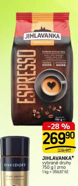 JIHLAVANKA* vybrané druhy 750 g | zrno