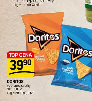 DORITOS vybrané druhy 90-100 g