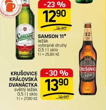 KRUŠOVICE KRÁLOVSKÁ DVANÁCTKA světlý ležák 0,5l