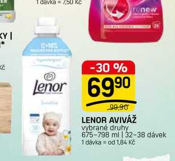 LENOR AVIVÁŽ vybrané druhy 675-798 ml | 32-38 dávek