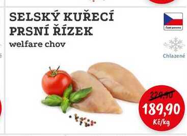 SELSKÝ KUŘECÍ PRSNÍ ŘÍZEK welfare chov 1kg
