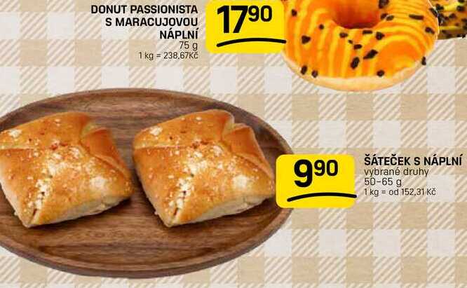 ŠÁTEČEK S NÁPLNÍ vybrané druhy 50-65 g