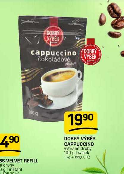 DOBRÝ VÝBĚR CAPPUCCINO vybrané druhy 100 g | sáček