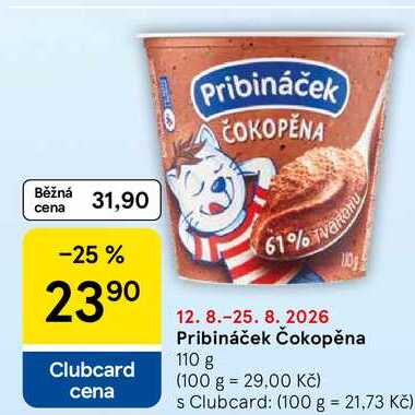 Pribináček Čokopěna, 110 g