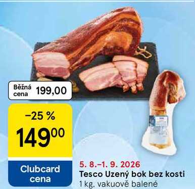 Tesco Uzený bok bez kosti, 1 kg