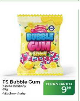 FS Bubble Gum plněné bonbony 65g 