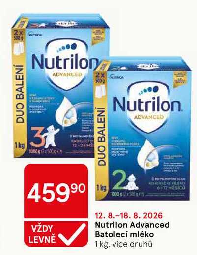 Nutrilon Advanced Batolecí mléko, 1 kg