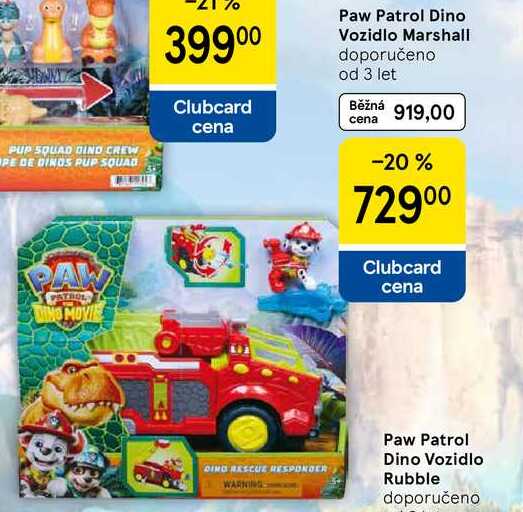 Paw Patrol Dino Vozidlo Marshall 