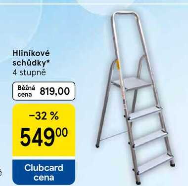 Hliníkové schůdky, 4 stupně