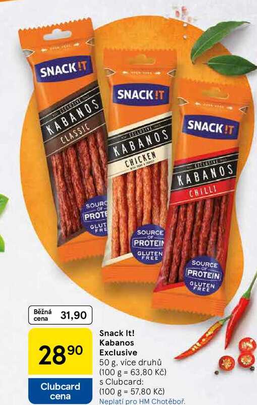 Snack It! Kabanos Exclusive, 50 g, více druhů