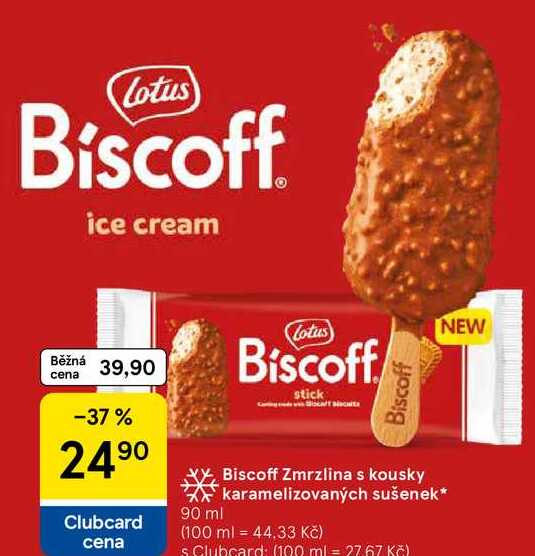 Biscoff Zmrzlina s kousky karamelizovaných sušenek, 90 ml