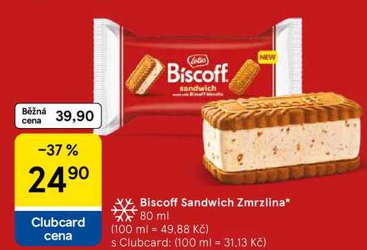 Biscoff Sandwich Zmrzlina, 80 ml  