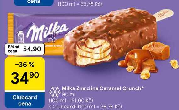 Milka Zmrzlina Caramel Crunch, 90 ml 