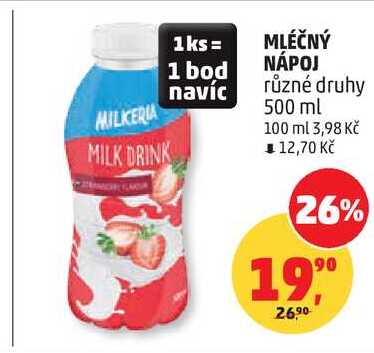 MLÉČNÝ NÁPOJ různé druhy, 500 ml