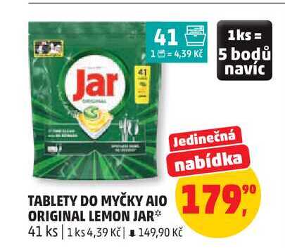 TABLETY DO MYČKY AIO ORIGINAL LEMON JAR, 41 ks