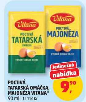 POCTIVÁ TATARSKÁ OMÁČKA VITANA, 90 ml  