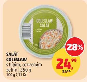 SALÁT COLESLAW s bílým, červeným zelím, 350 g