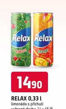 RELAX 0,33 l limonáda s příchuti