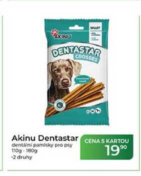 Akinu Dentastar dentální pamlsky pro psy 110g 180g