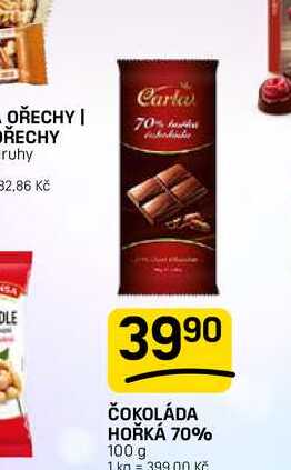 ČOKOLÁDA HOŘKÁ 70% 100 g
