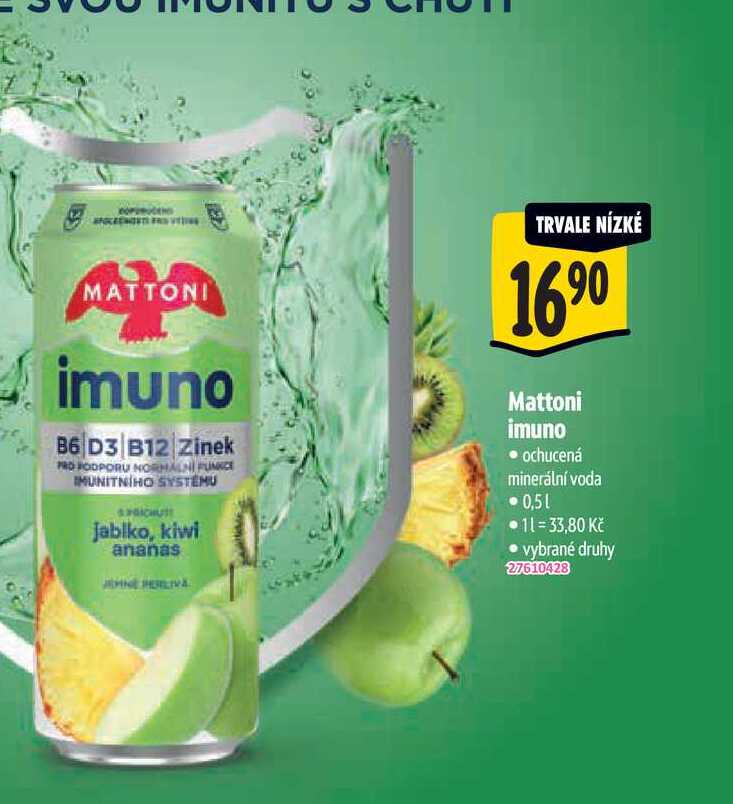 Mattoni imuno ochucená minerální voda 0,51