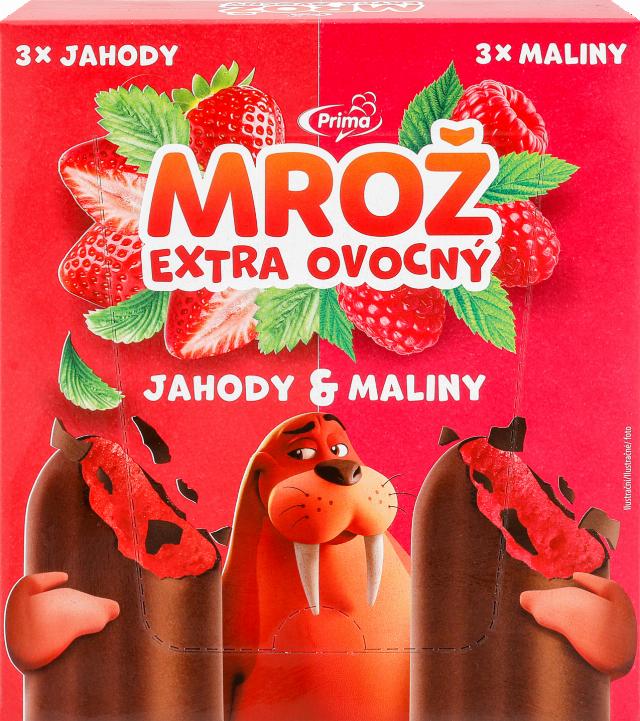 MROŽ Jahoda a malina Zmrzlina