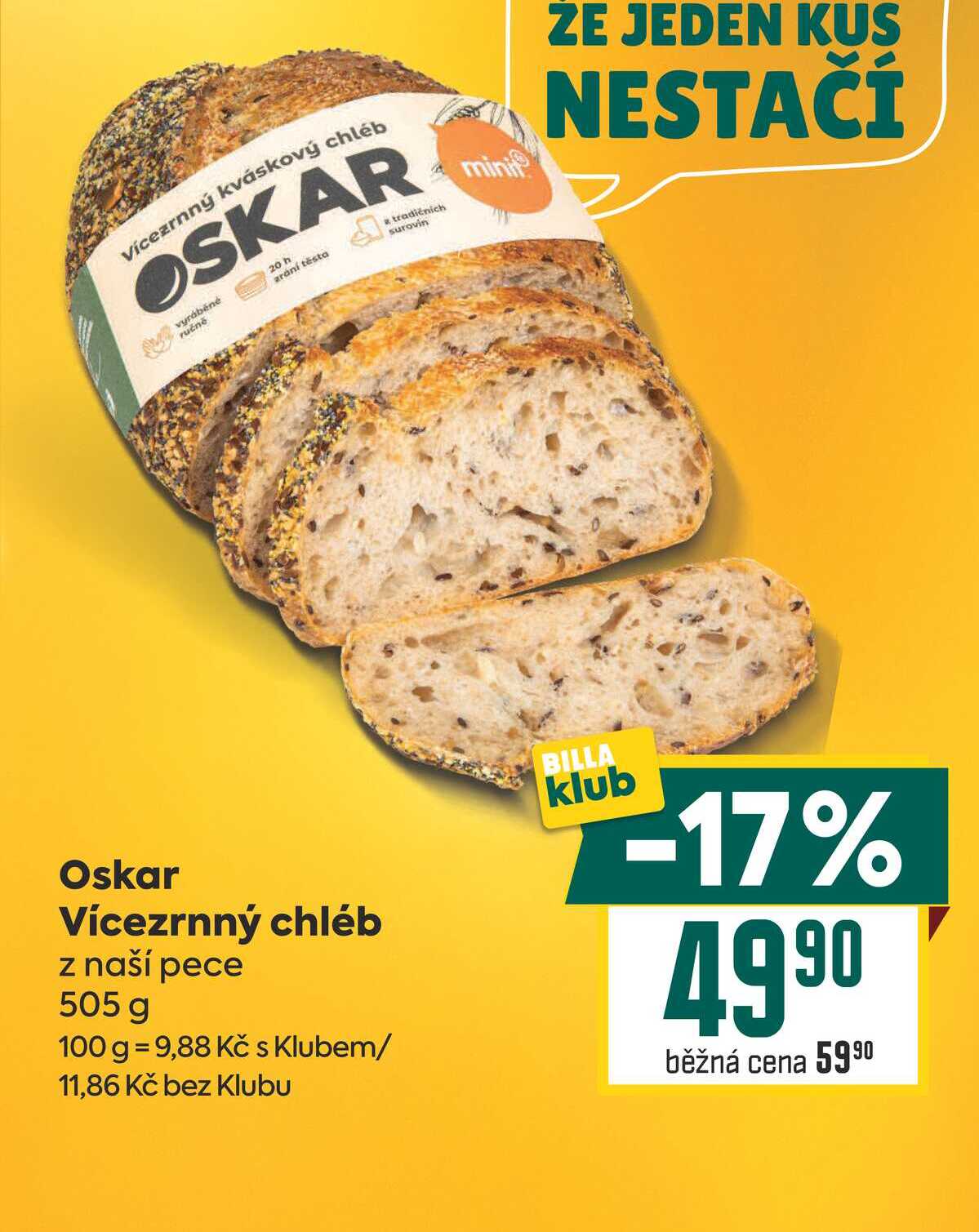 Oskar Vícezrnný chléb z naší pece 505 g