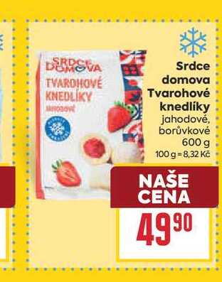 Srdce domova Tvarohové knedlíky jahodové, borůvkové 600 g