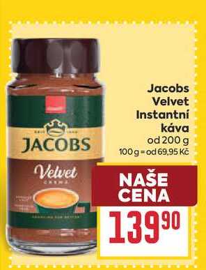 Jacobs Velvet Instantní Κάνα od 200 g