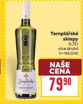 Templářské sklepy 0,75l