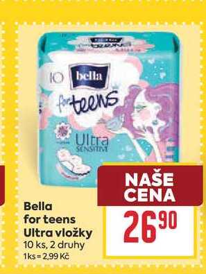 Bella for teens Ultra vložky 10 ks