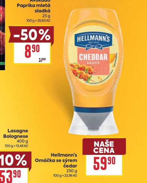 Hellmann's Omáčka se sýrem čedar 250 g