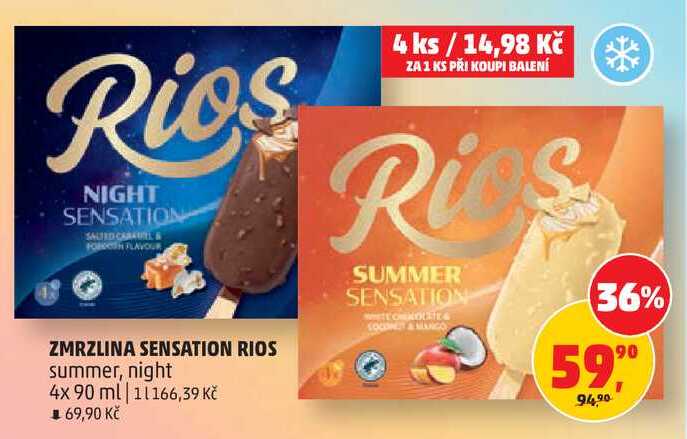 ZMRZLINA SENSATION RIOS summer, 4x 90 ml 