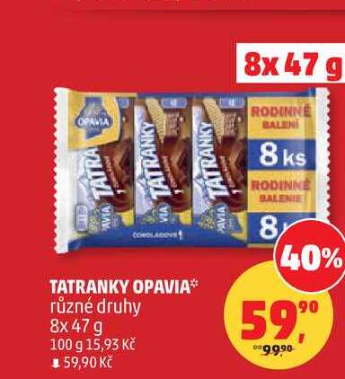 TATRANKY OPAVIA různé druhy, 8x47 g 