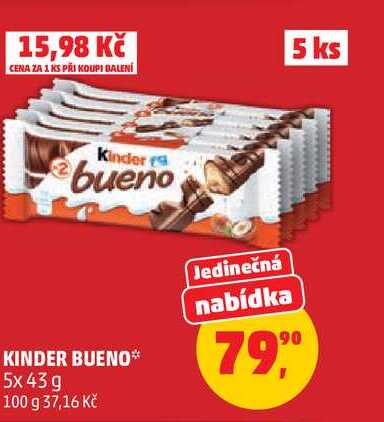 KINDER BUENO, 5x 43 g