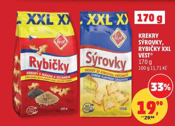 KREKRY SYROVKY, RYBIČKY XXL VEST, 170 g