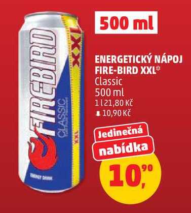 ENERGETICKÝ NÁPOJ FIRE-BIRD XXL Classic, 500 ml