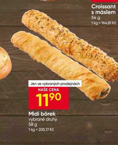 Midi börek vybrané druhy 58 g 