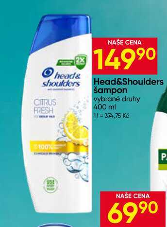 Head&Shoulders šampon vybrané druhy 400 ml