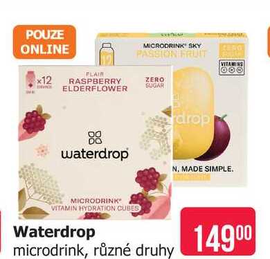 Waterdrop microdrink, různé druhy