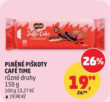 PLNĚNÉ PIŠKOTY CAFÉ TIME různé druhy, 150 g