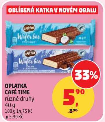 OPLATKA CAFÉ TIME různé druhy, 40 g