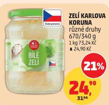 ZELÍ KARLOVA KORUNA různé druhy, 670/340 g