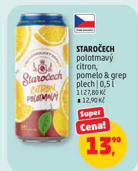 Staročech polotmavý citron, 0,5 l