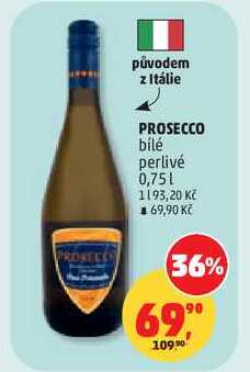 PROSECCO bílé perlivé, 0,75 l