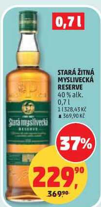 STARÁ ŽITNÁ MYSLIVECKÁ RESERVE 40% alk., 0,7 l