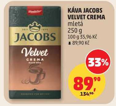 JACOBS VELVET CREMA mletá, 250 g