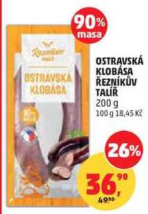 OSTRAVSKÁ KLOBÁSA ŘEZNÍKŮV TALÍŘ, 200 g