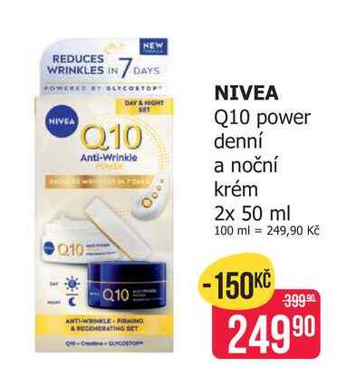 NIVEA Q10 power denní a noční krém 2x 50 ml
